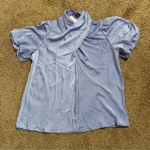 NWT Shop the Mint Blue Satin Blouse Large